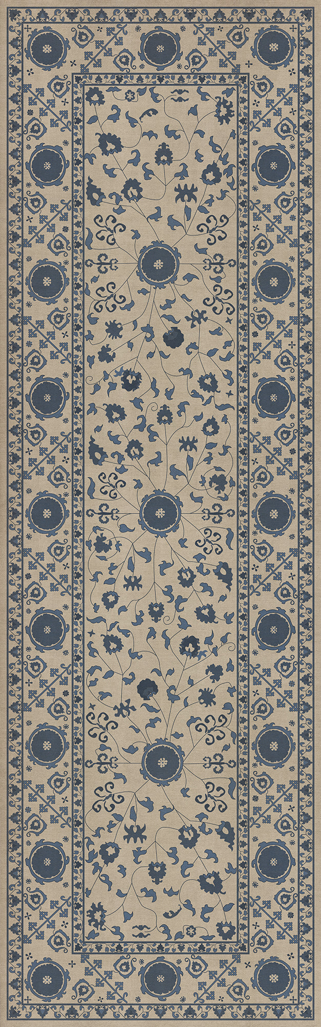 Persian Bazaar - Samarkand - Okean 36x115 Vintage Vinyl Floorcloth