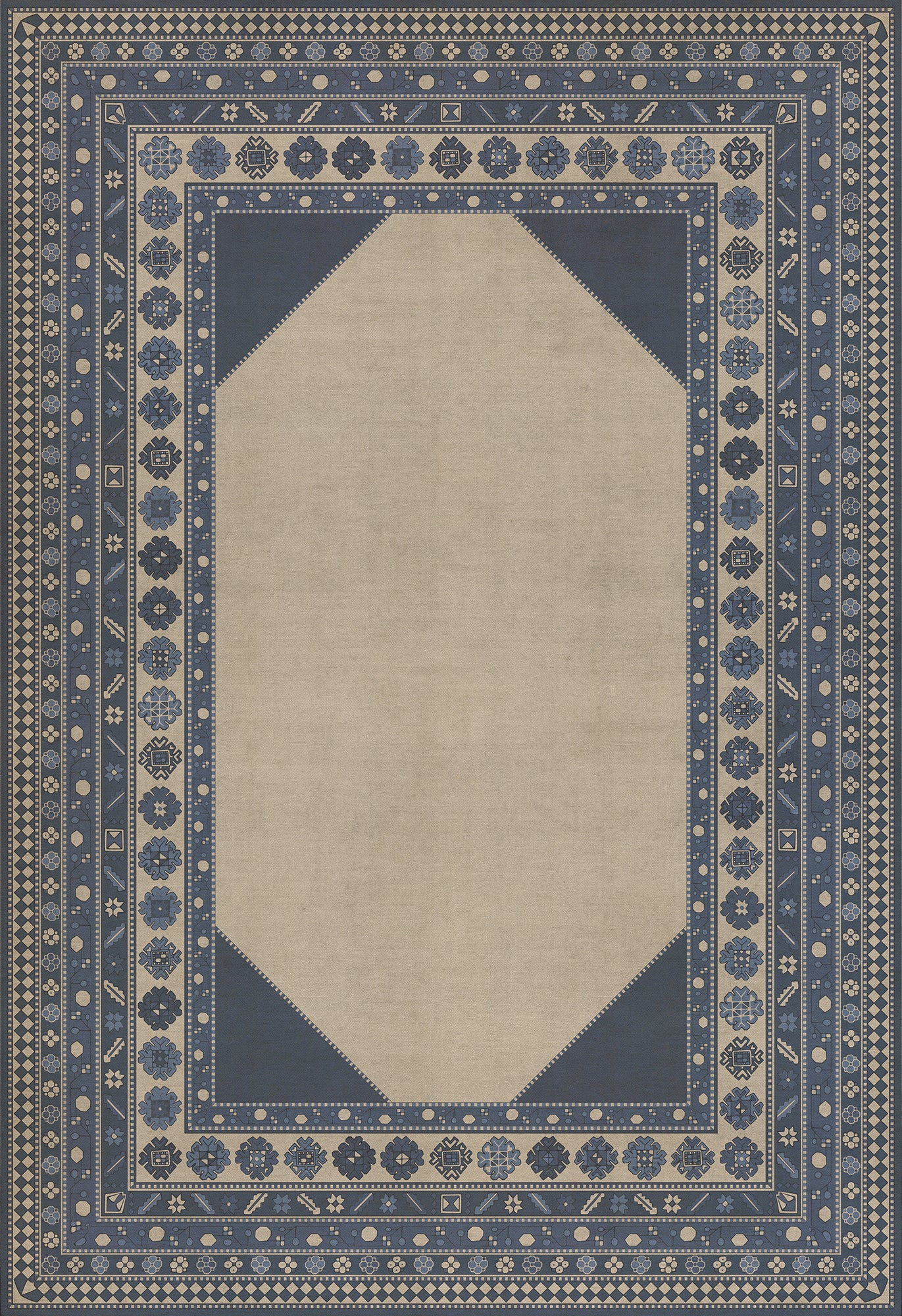 Persian Bazaar - Lombalo - Gradaren 96x140 Vintage Vinyl Floorcloth