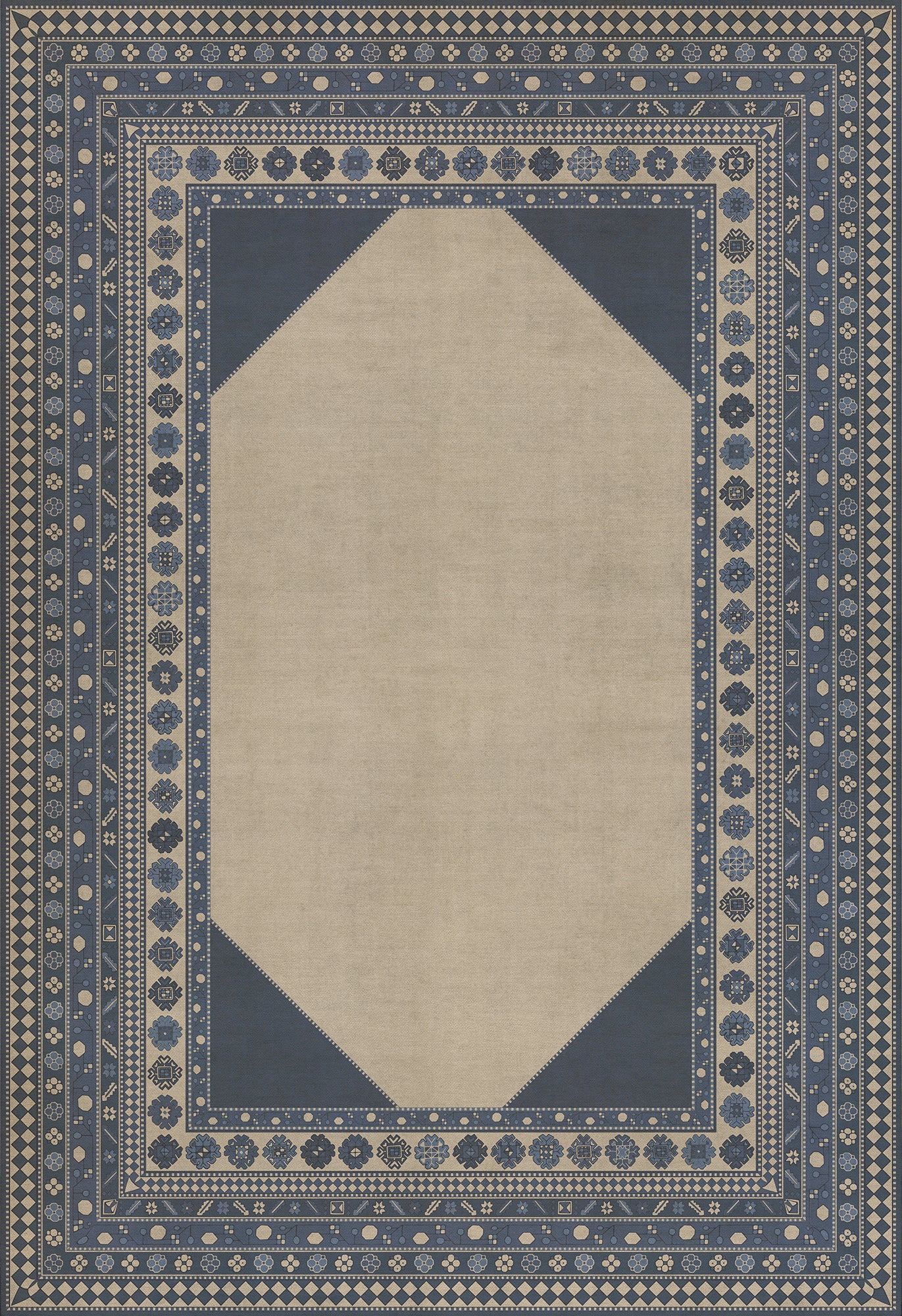 Persian Bazaar - Lombalo - Gradaren 120x175 Vintage Vinyl Floorcloth