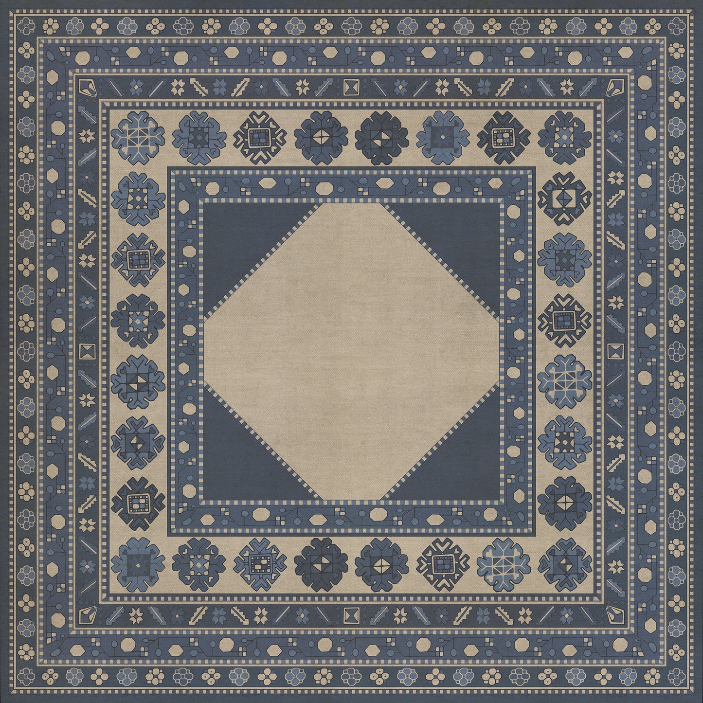 Persian Bazaar - Lombalo - Gradaren 60x60 Vintage Vinyl Floorcloth