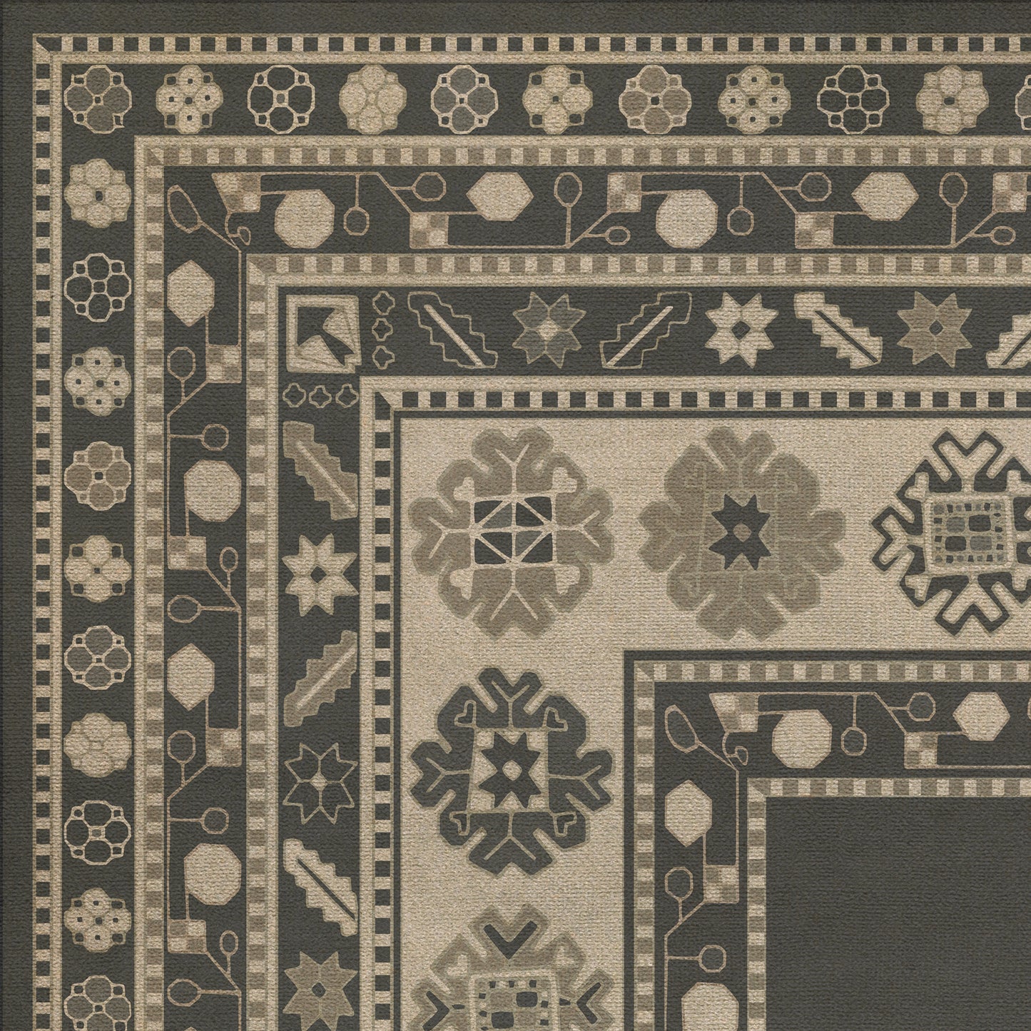 Persian Bazaar - Lombalo - Kami 72x108 Vintage Vinyl Floorcloth