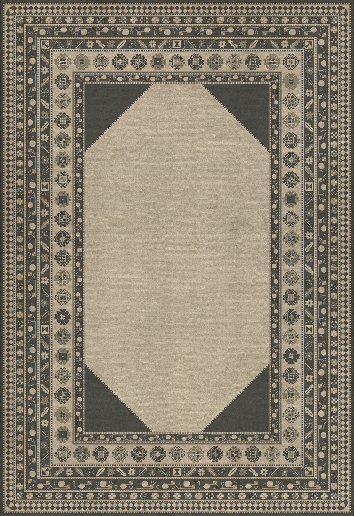 Persian Bazaar - Lombalo - Kami 96x140 Vintage Vinyl Floorcloth