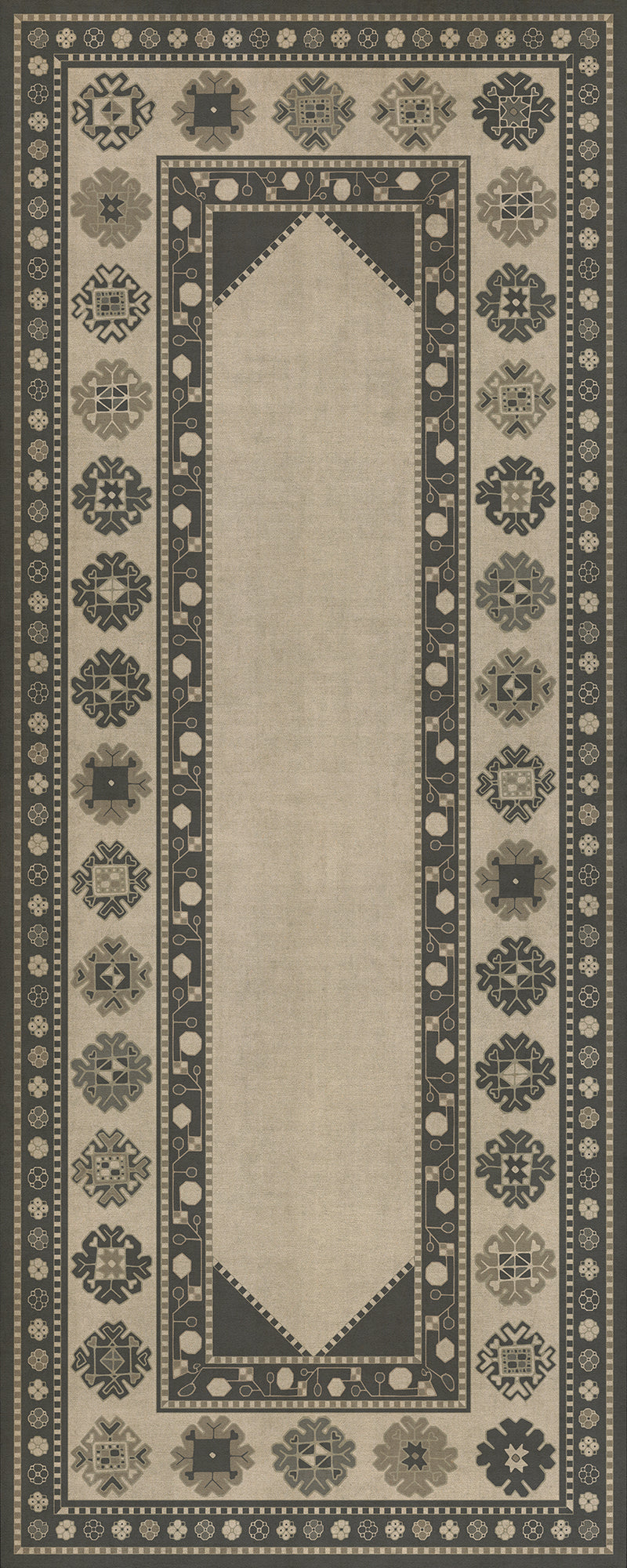 Persian Bazaar - Lombalo - Kami 36x90 Vintage Vinyl Floorcloth