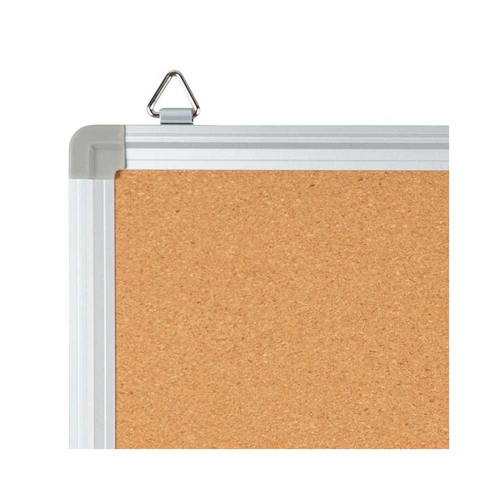 35.5"W x 23.5"H Natural Cork Board with Aluminum Frame