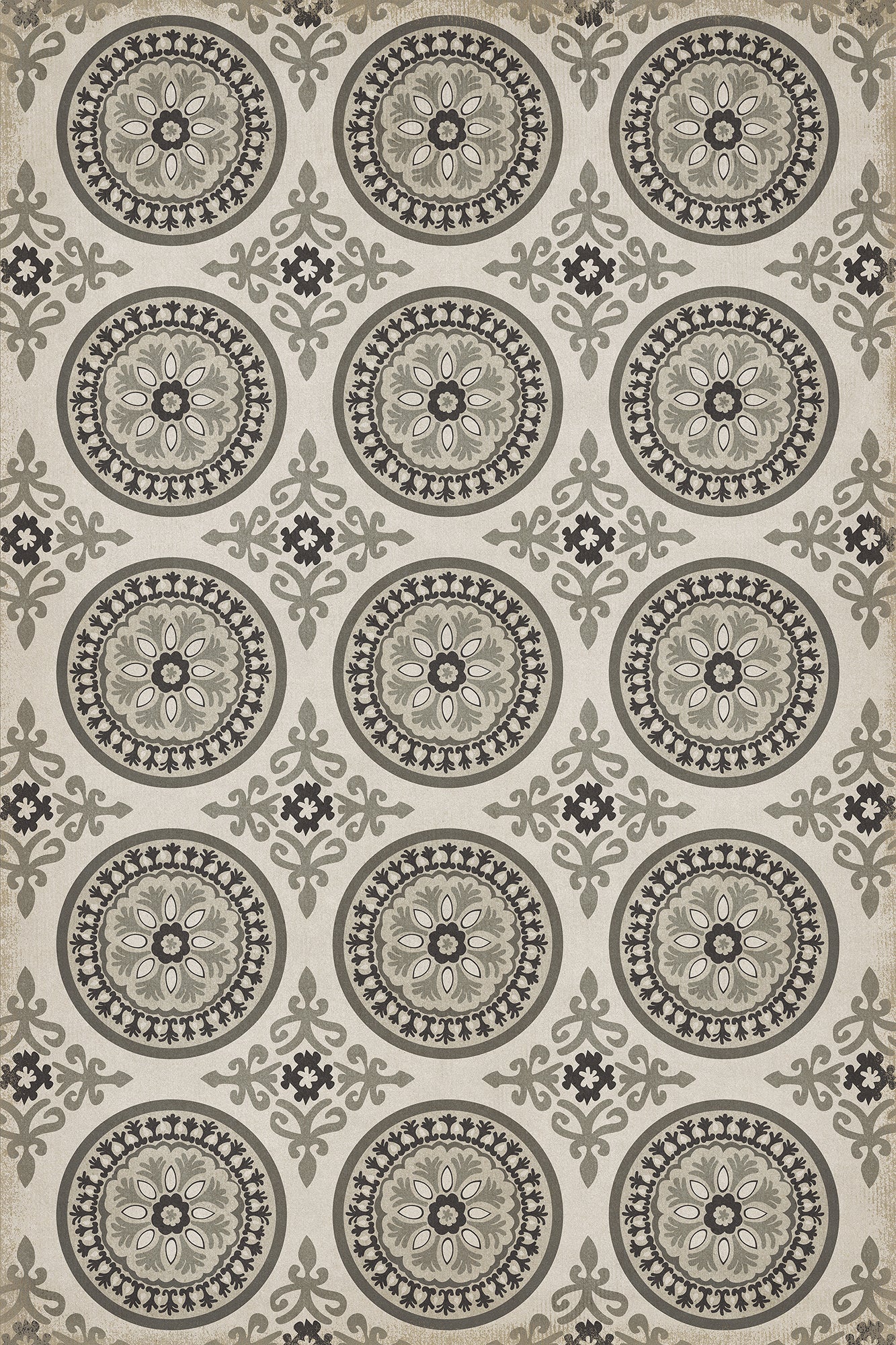 Pattern 43 Peace 24x36 Vintage Vinyl Floorcloth