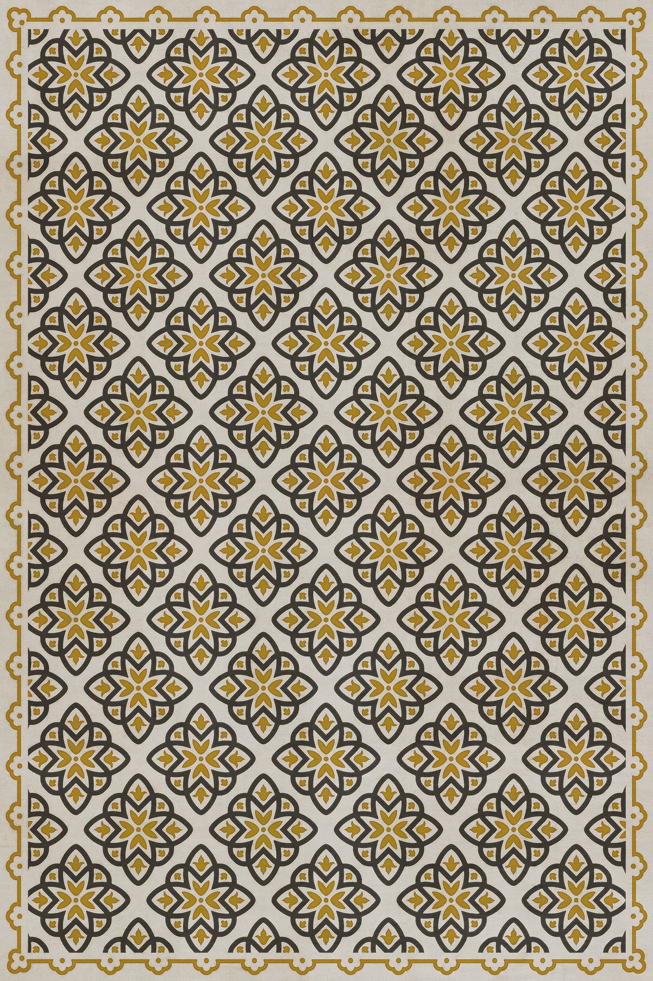 Pattern 45 Auratus 24x36 Vintage Vinyl Floorcloth