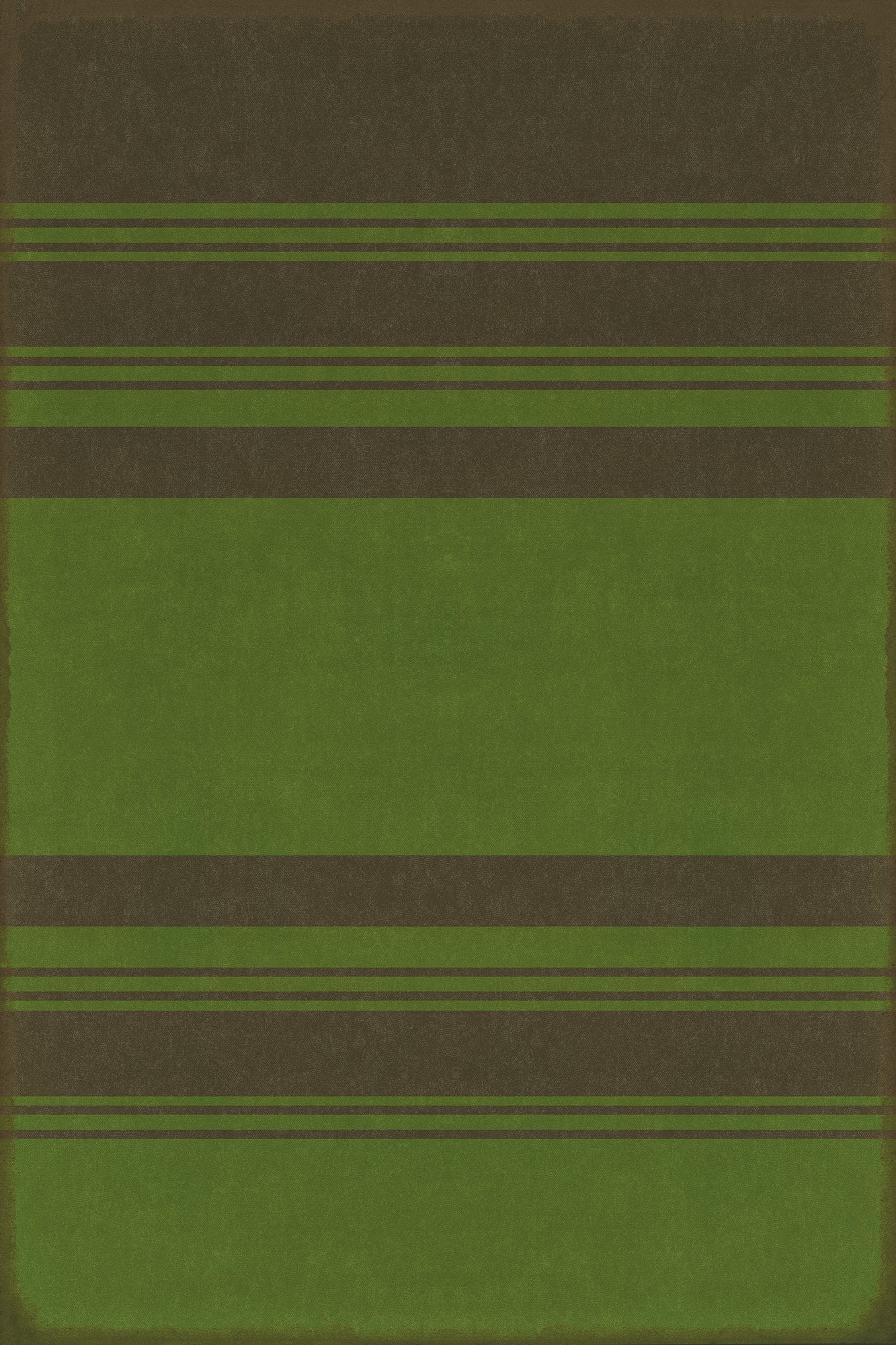 Pattern 50 Organic Stripes Black and Green 24x36 Vintage Vinyl Floorcloth