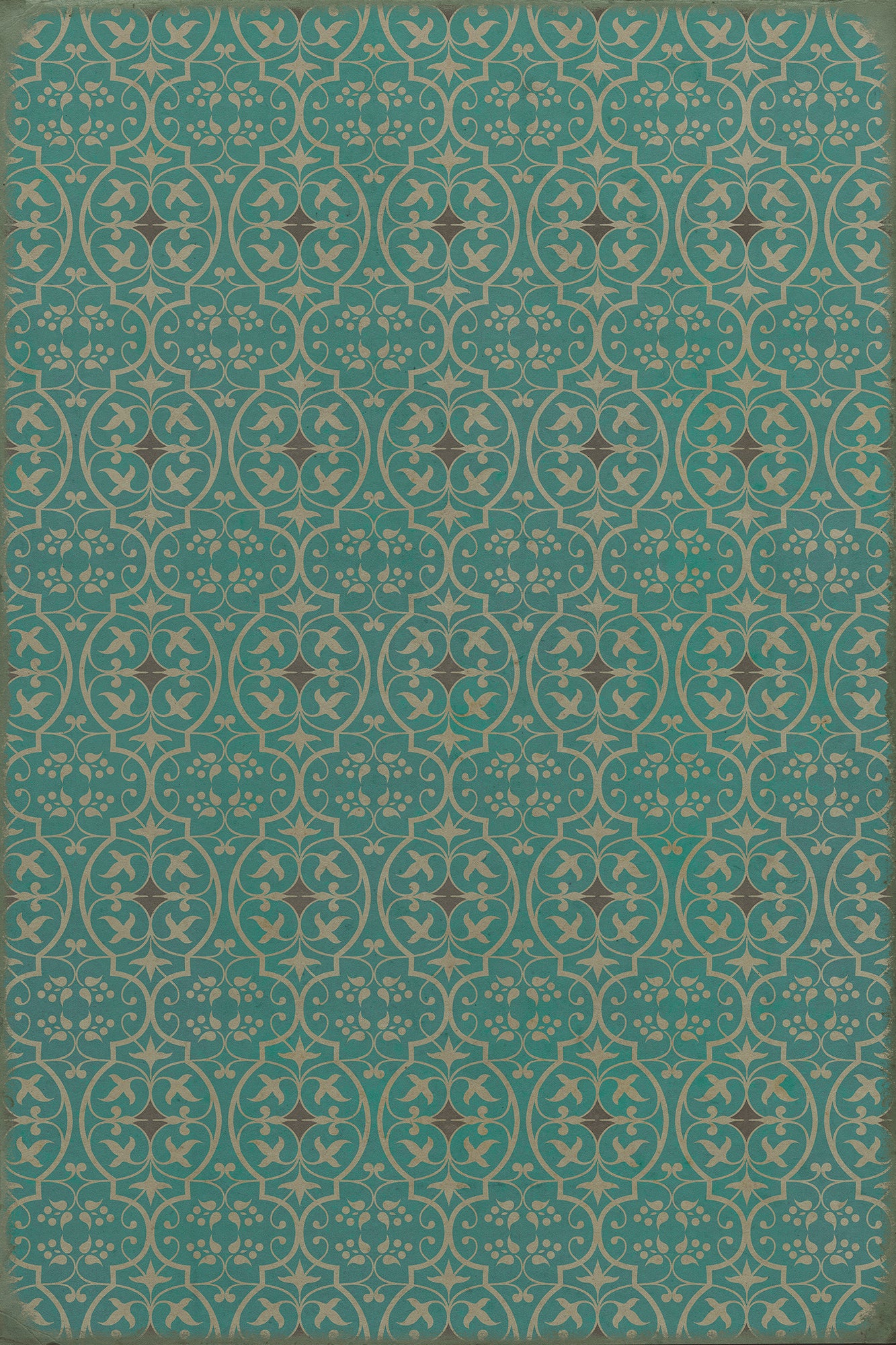 Pattern 51 Echo in the Memory 24x36 Vintage Vinyl Floorcloth