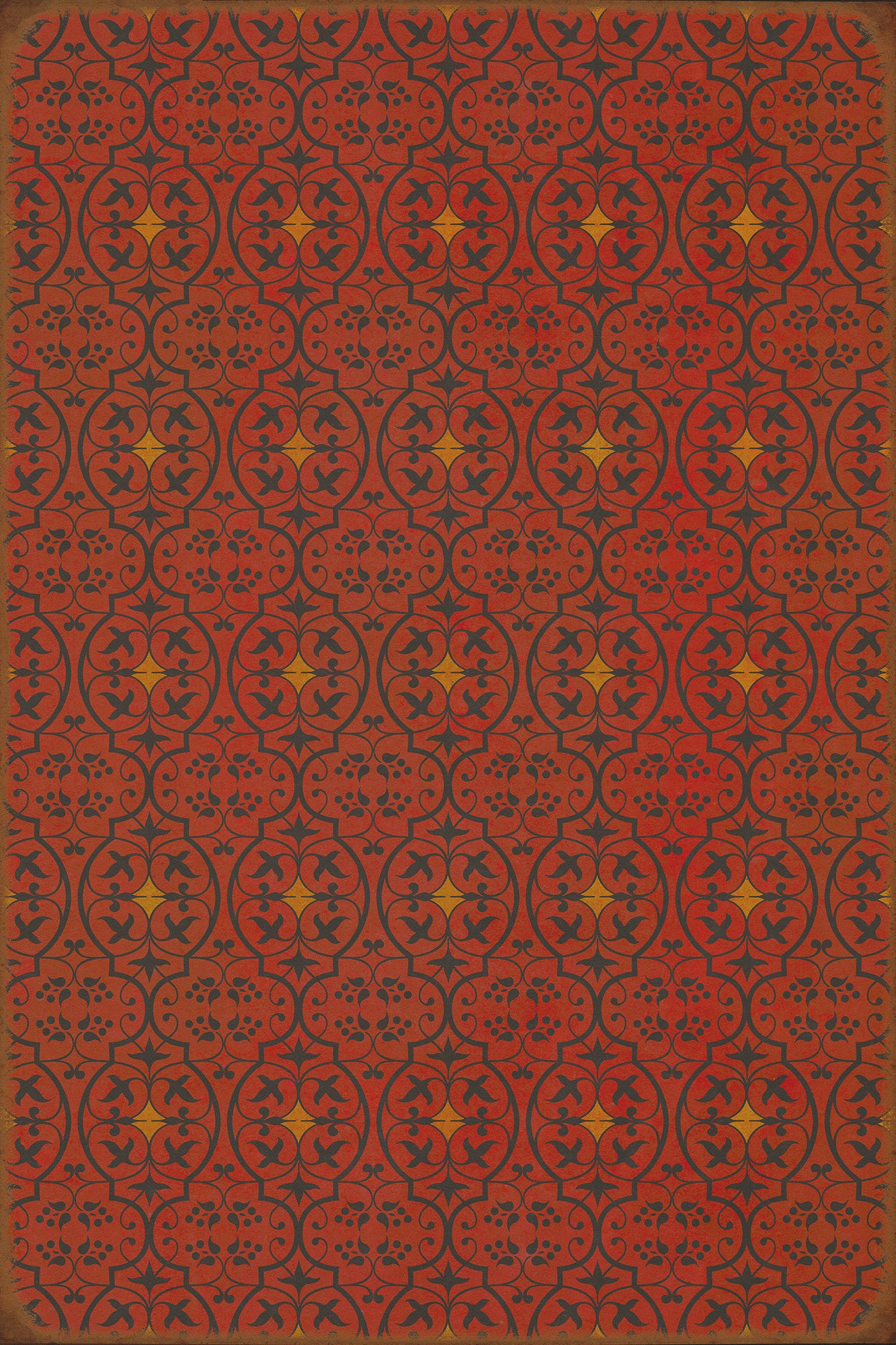 Pattern 51 Hookah Lounge 24x36 Vintage Vinyl Floorcloth