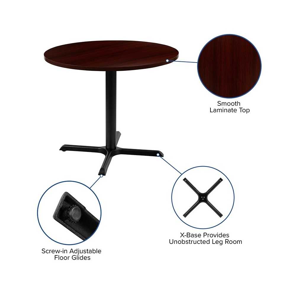 36" Round Multi-Purpose Conference Table in Mahogany