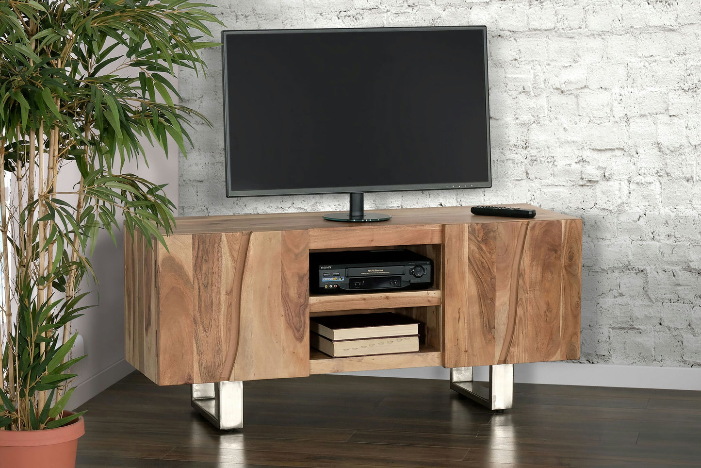 Josie Industrial Wood TV Console
