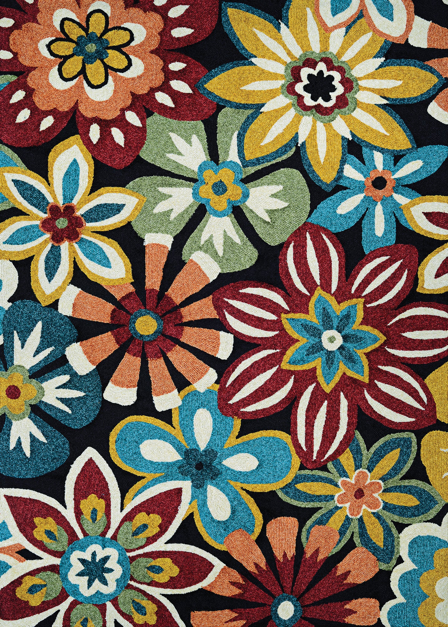 Couristan Covington Geranium Navy-Multi Rug 5'6" x 8'
