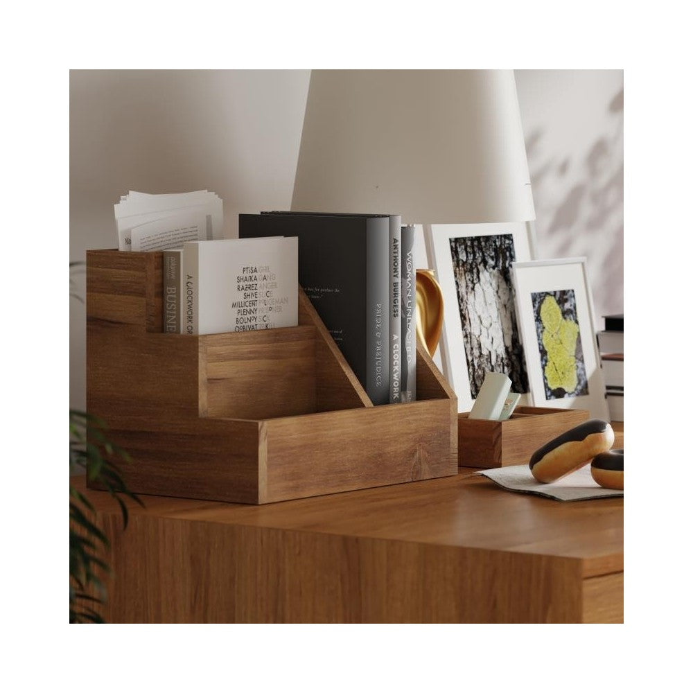 3PC Rustic Brown Organizer Set