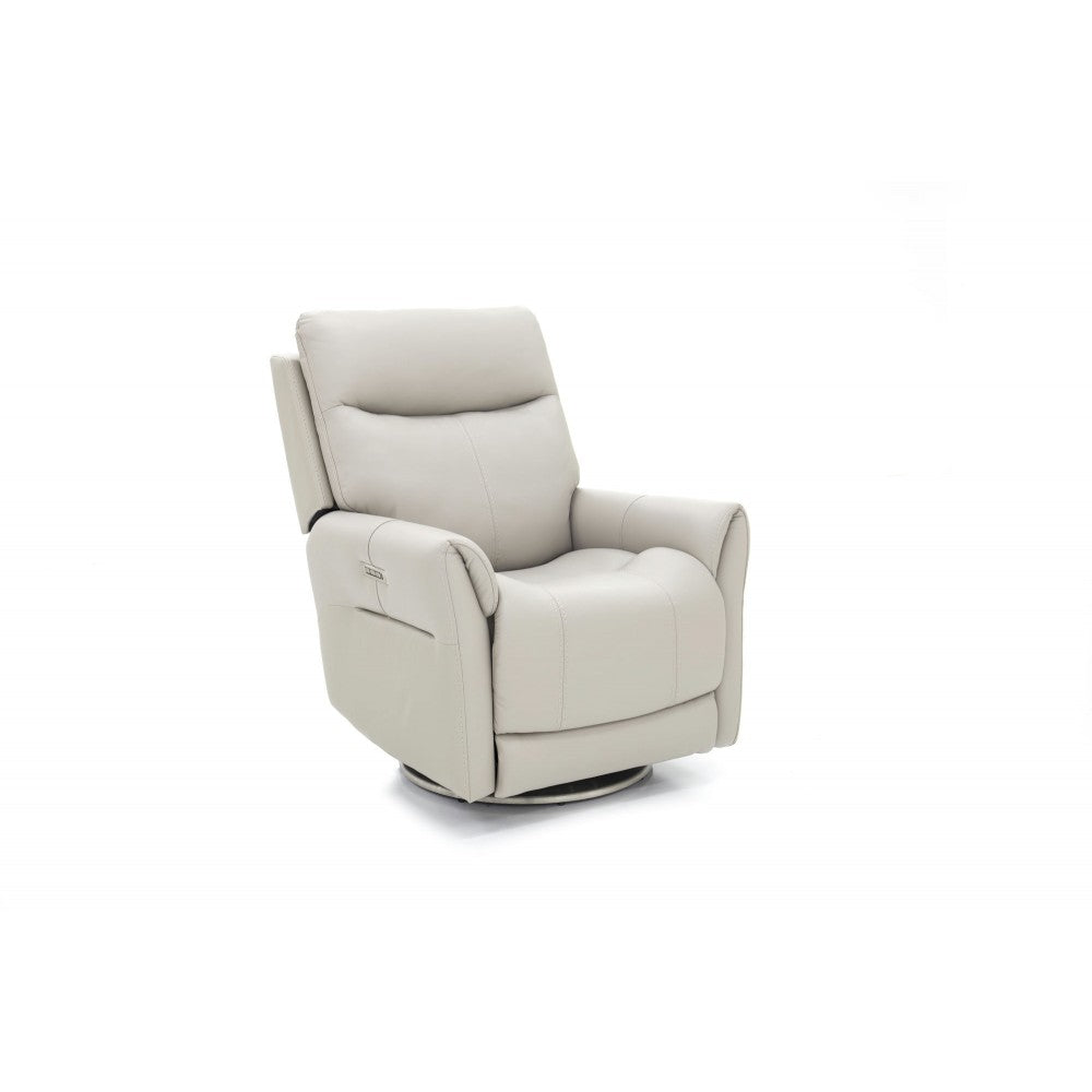 3PHL-1212 Scottsdale Dove Swivel Recliner w/Power Recline, Head Rest & Lumbar