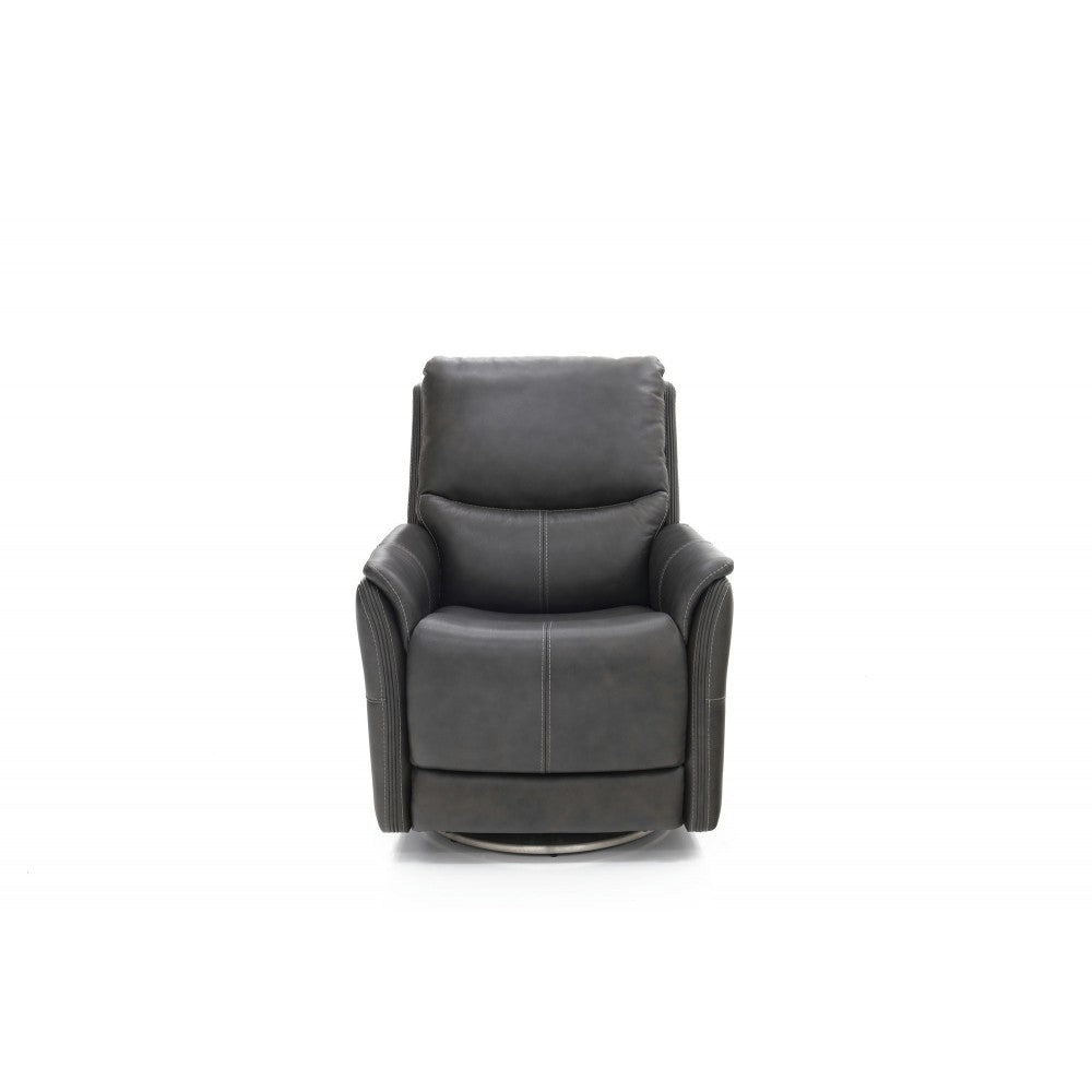 3PHL-1213 Salem Rainer Steel Swivel Recliner w/Power Recline, Head Rest & Lumbar