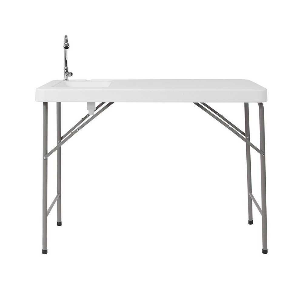 4-Foot Portable Fish Cleaning Table / Outdoor Camping Table and Sink
