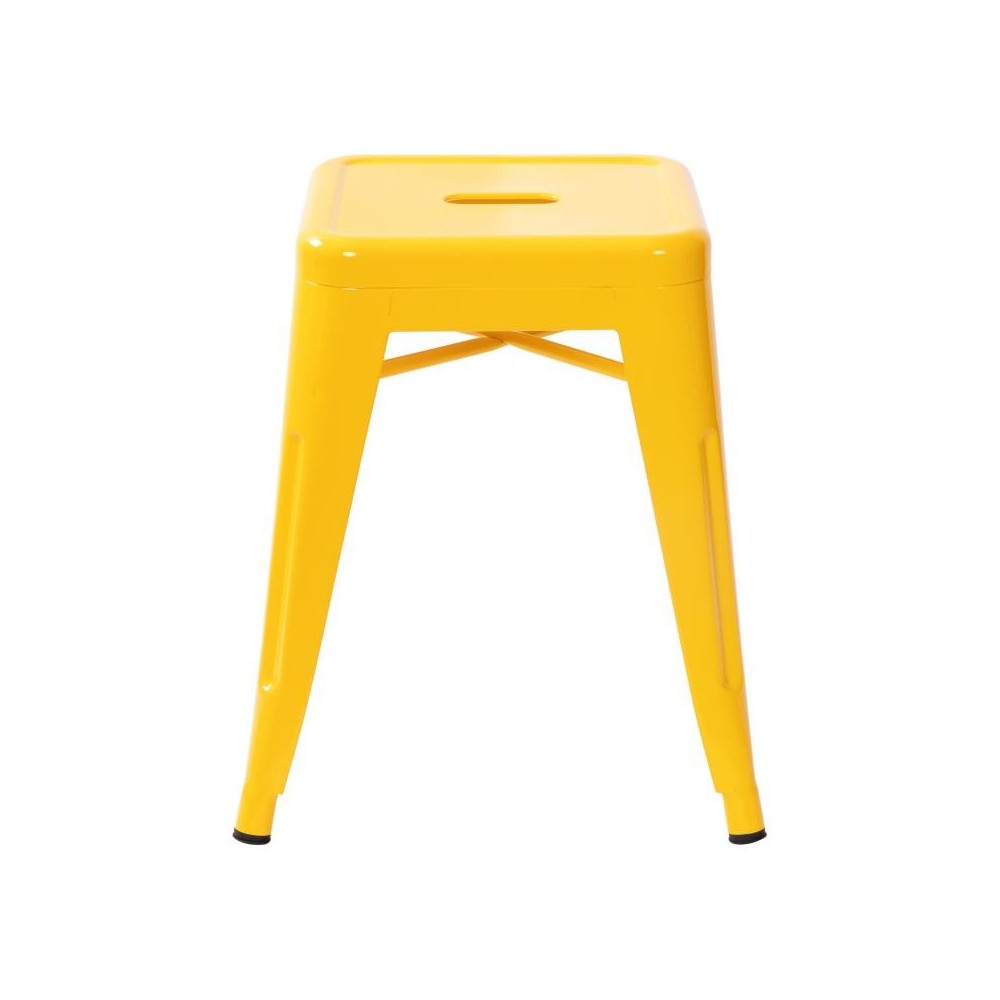 4 Pack Yellow Metal Stool