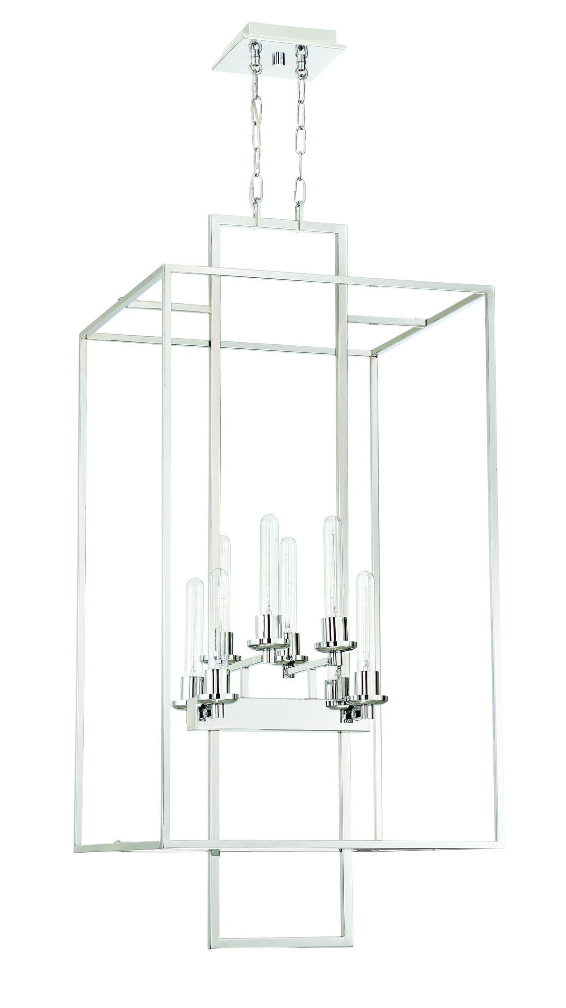 Cubic 8 Light Foyer in Chrome