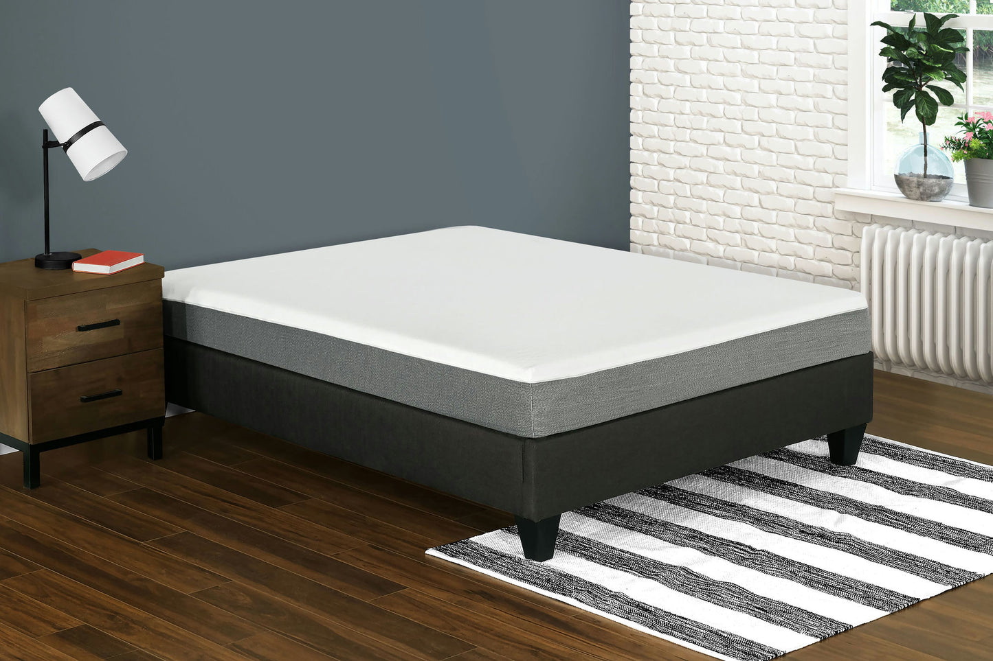 Lexis Deluxe 8in Gel Memory Foam Mattress , Twin XL