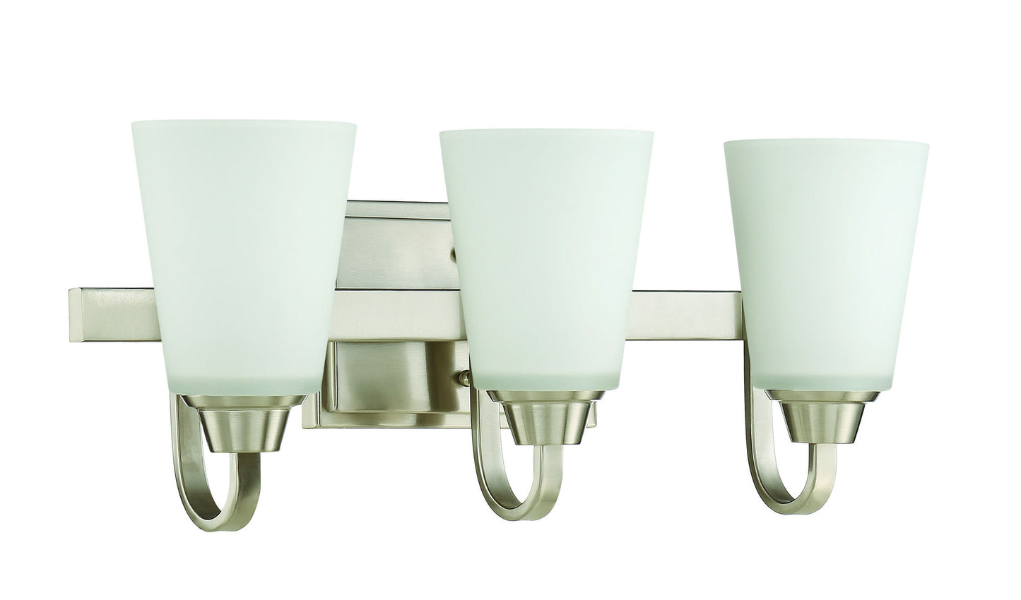 Grace 3 Light Vanity Light in Brushed Polished Nickel, 41903-BNK