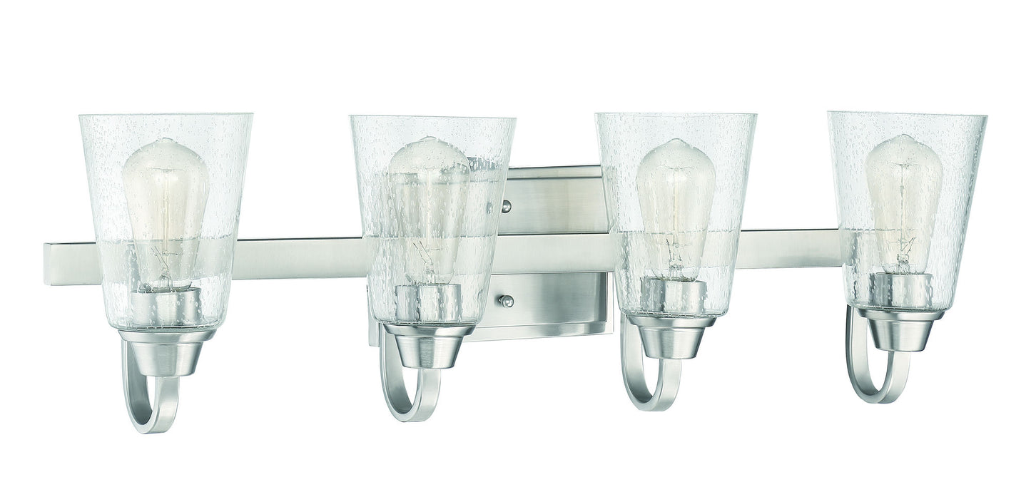 Grace 4 Light Vanity Light in Brushed Polished Nickel, 41904-BNK-CS