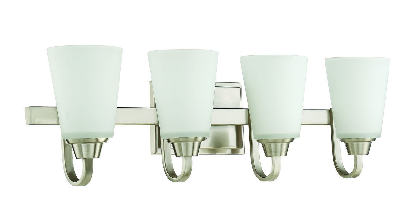 Grace 4 Light Vanity Light in Brushed Polished Nickel, 41904-BNK