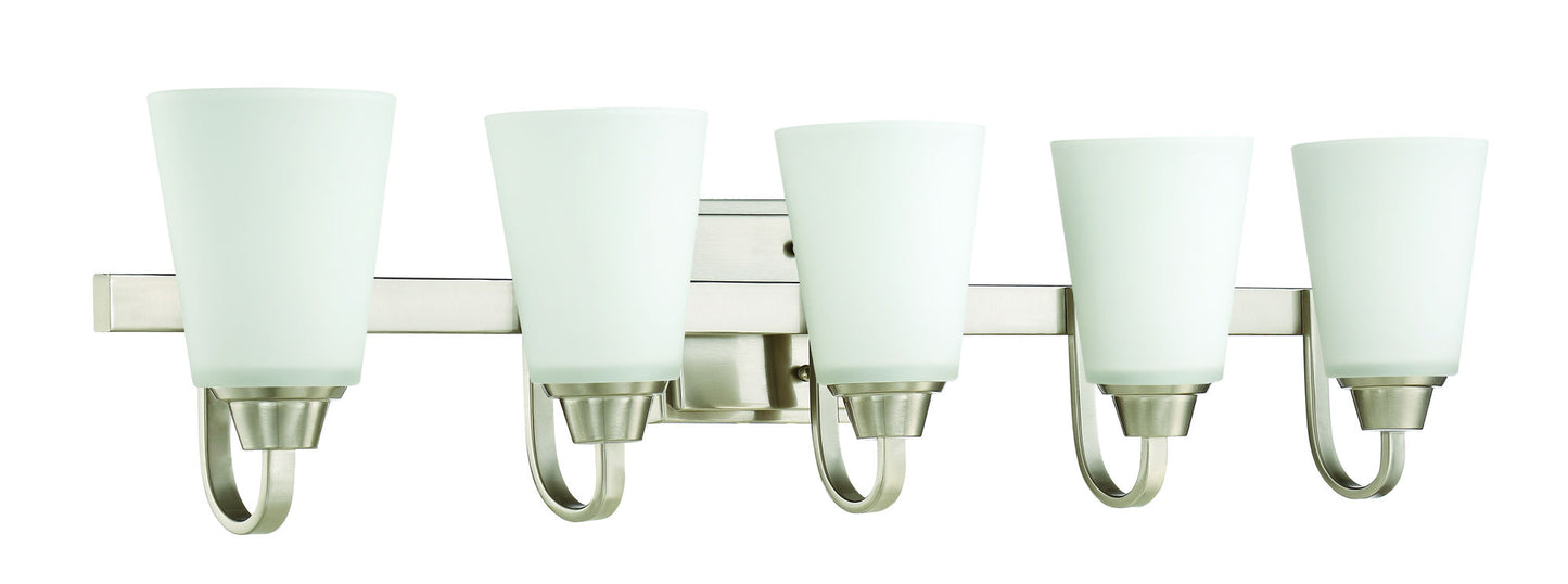 Grace 5 Light Vanity Light in Brushed Polished Nickel, 41905-BNK