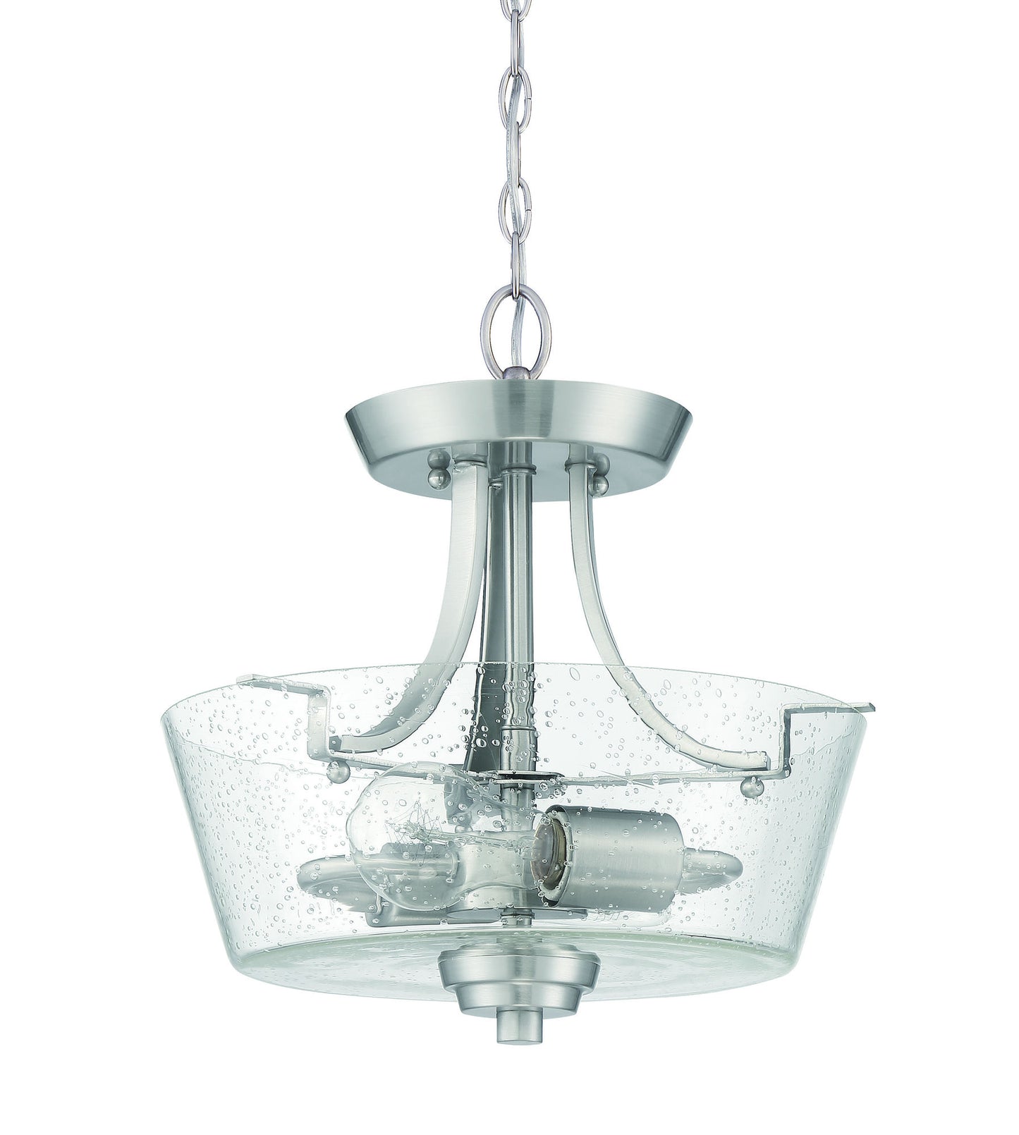 Grace 2 Light Convertible Semi Flush in Brushed Polished Nickel, 41952-BNK-CS