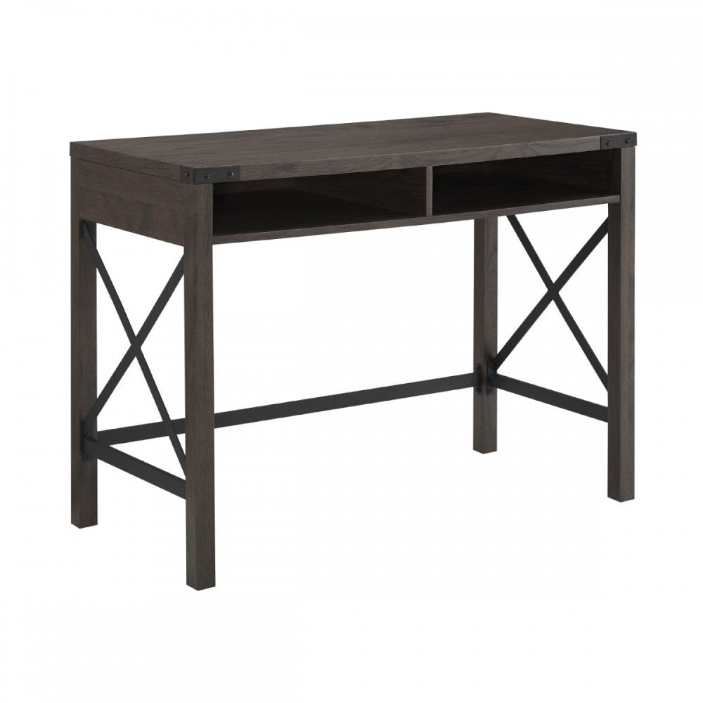 42" Metal X Writing Desk - Sable