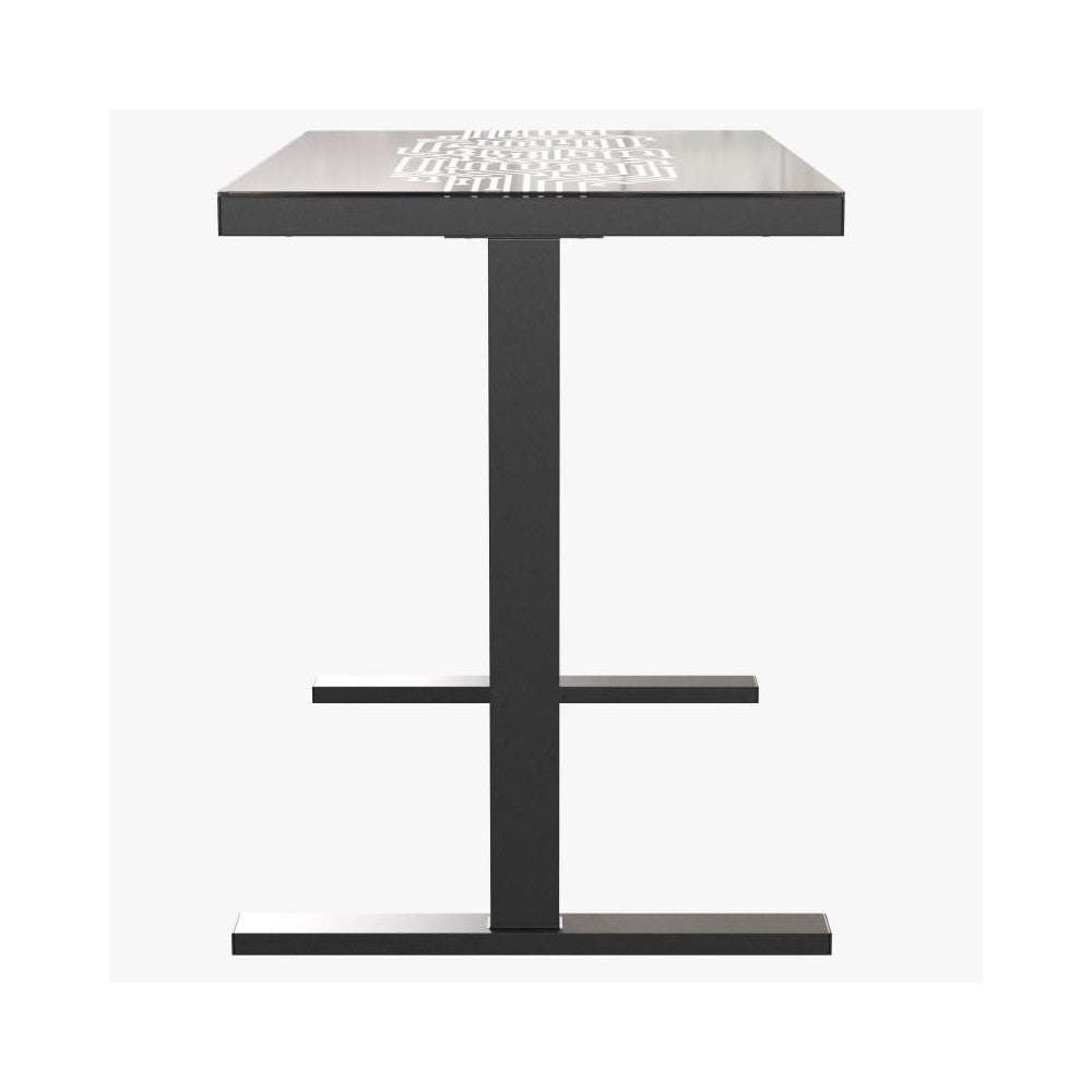 43" Black LED Gaming Desk