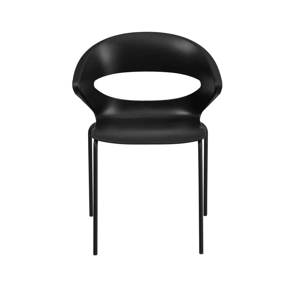 440 lb. Capacity Black Stack Chair