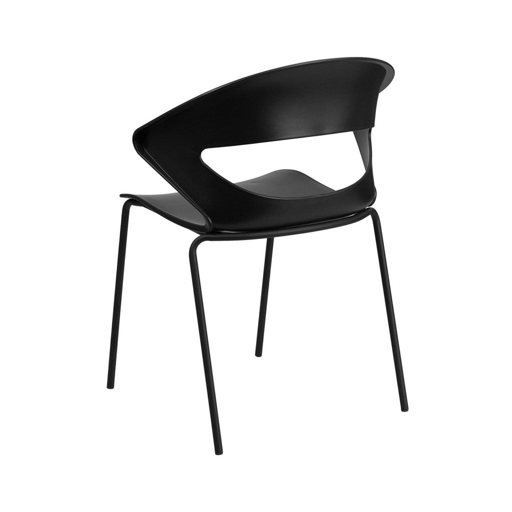 440 lb. Capacity Black Stack Chair
