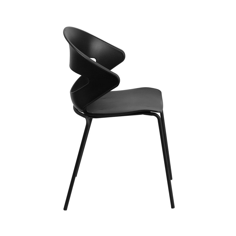 440 lb. Capacity Black Stack Chair