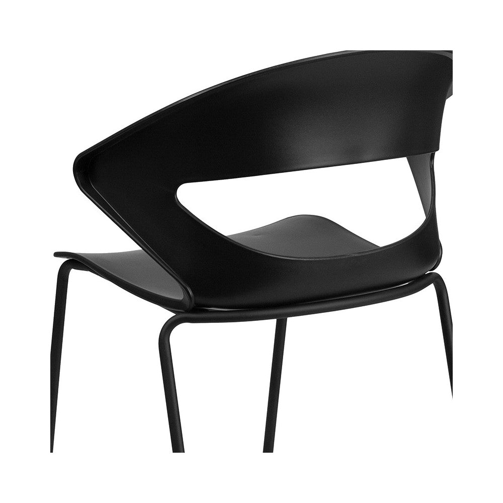 440 lb. Capacity Black Stack Chair