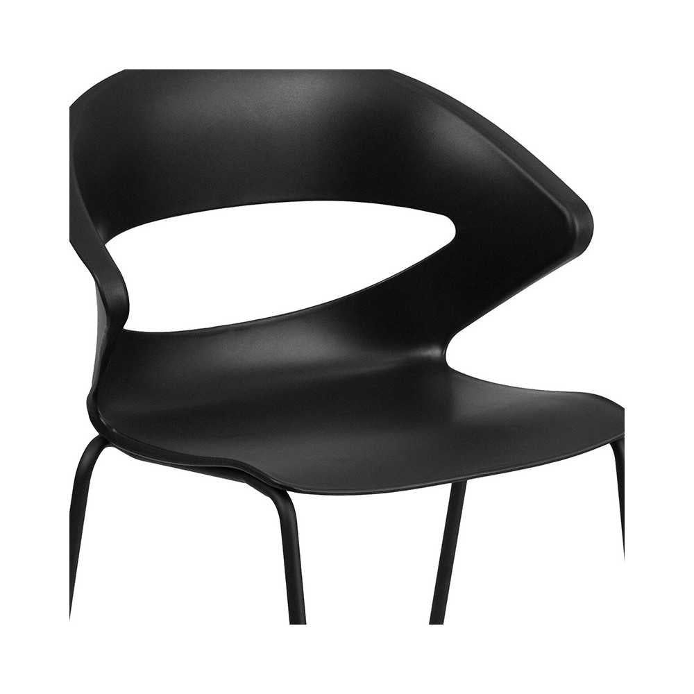 440 lb. Capacity Black Stack Chair