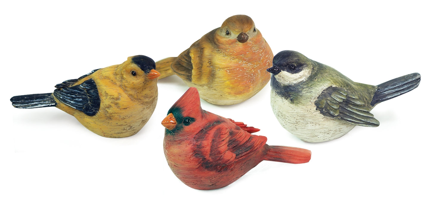 Bird Decoration (Set Of 12) 4"L Polyresin