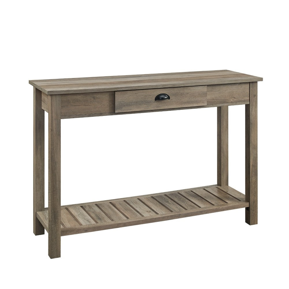 48" 1 Drawer Country Entry Table - Gray Wash