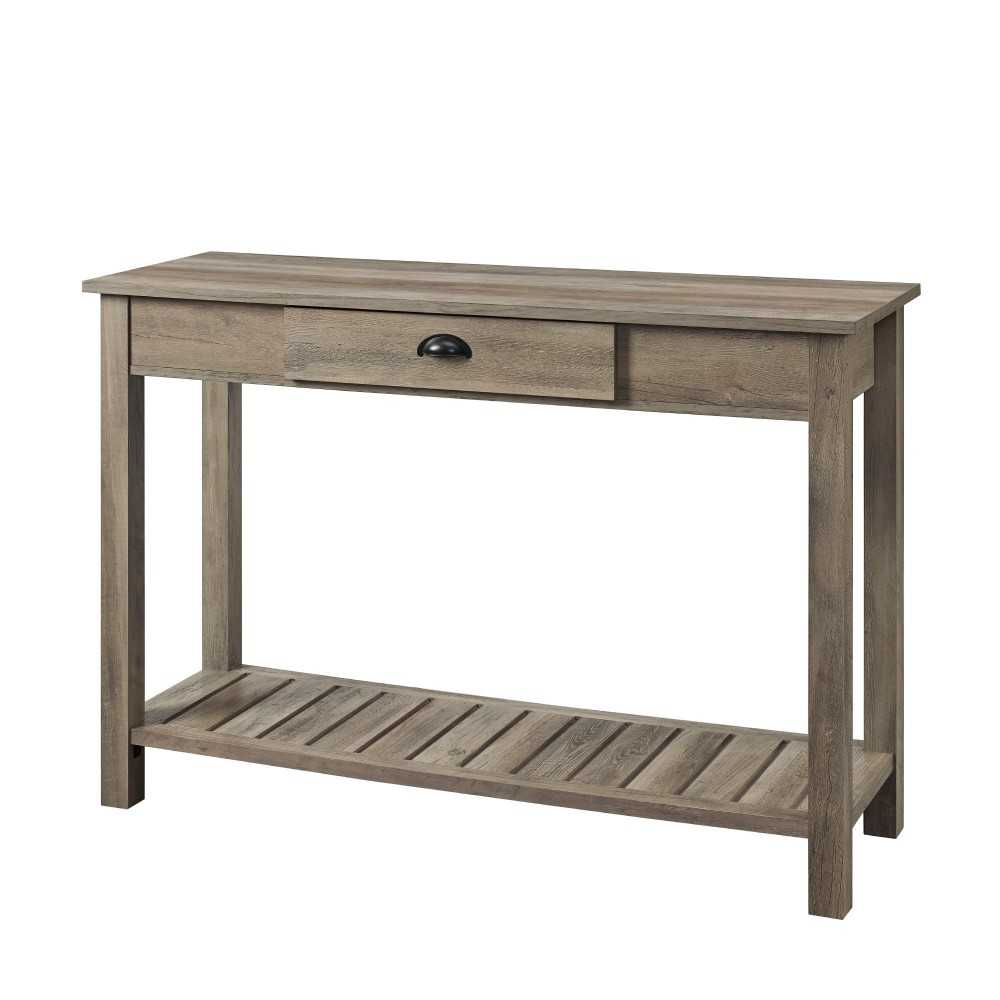 48" 1 Drawer Country Entry Table - Gray Wash