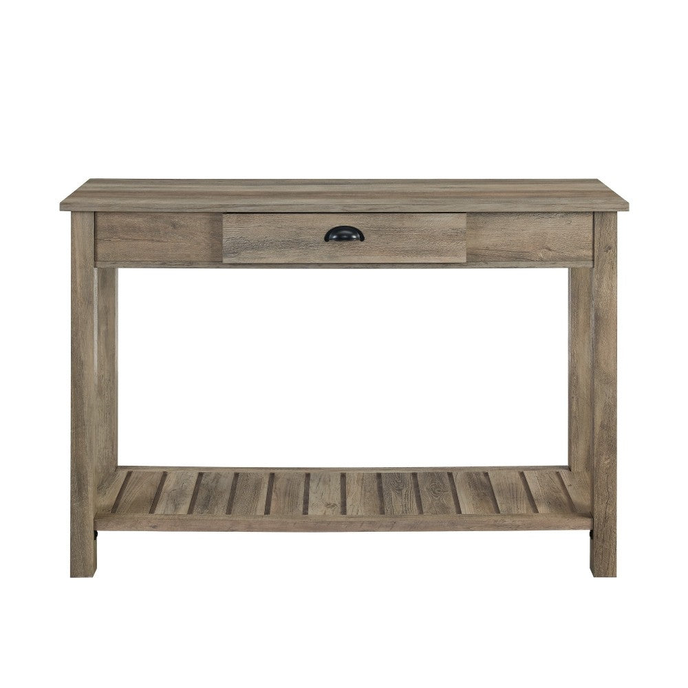 48" 1 Drawer Country Entry Table - Gray Wash