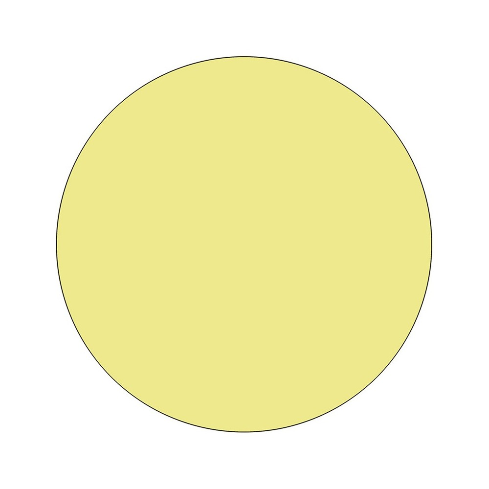 48'' Round Yellow Thermal Laminate Activity Table - Standard Height Adjustable Legs