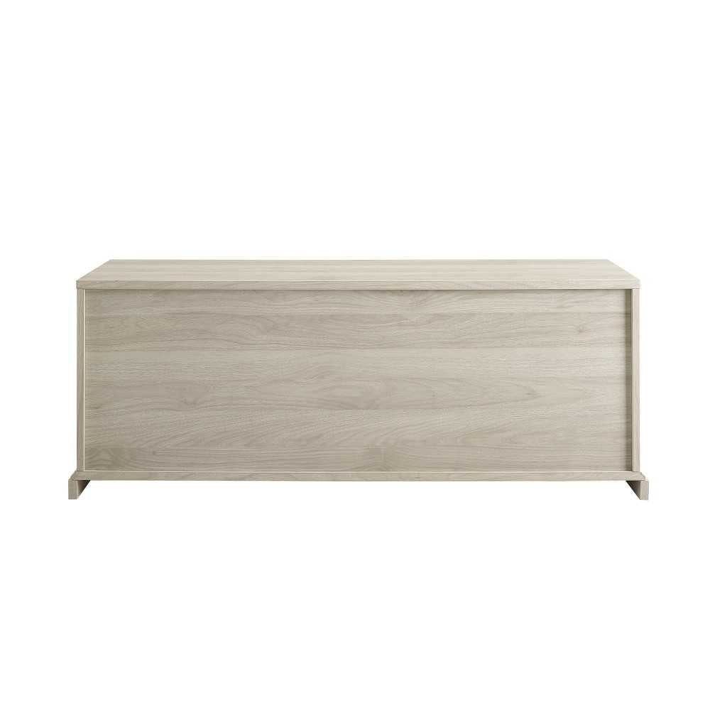 48" Sliding Grooved Door Entry Bench with Storage - Birch