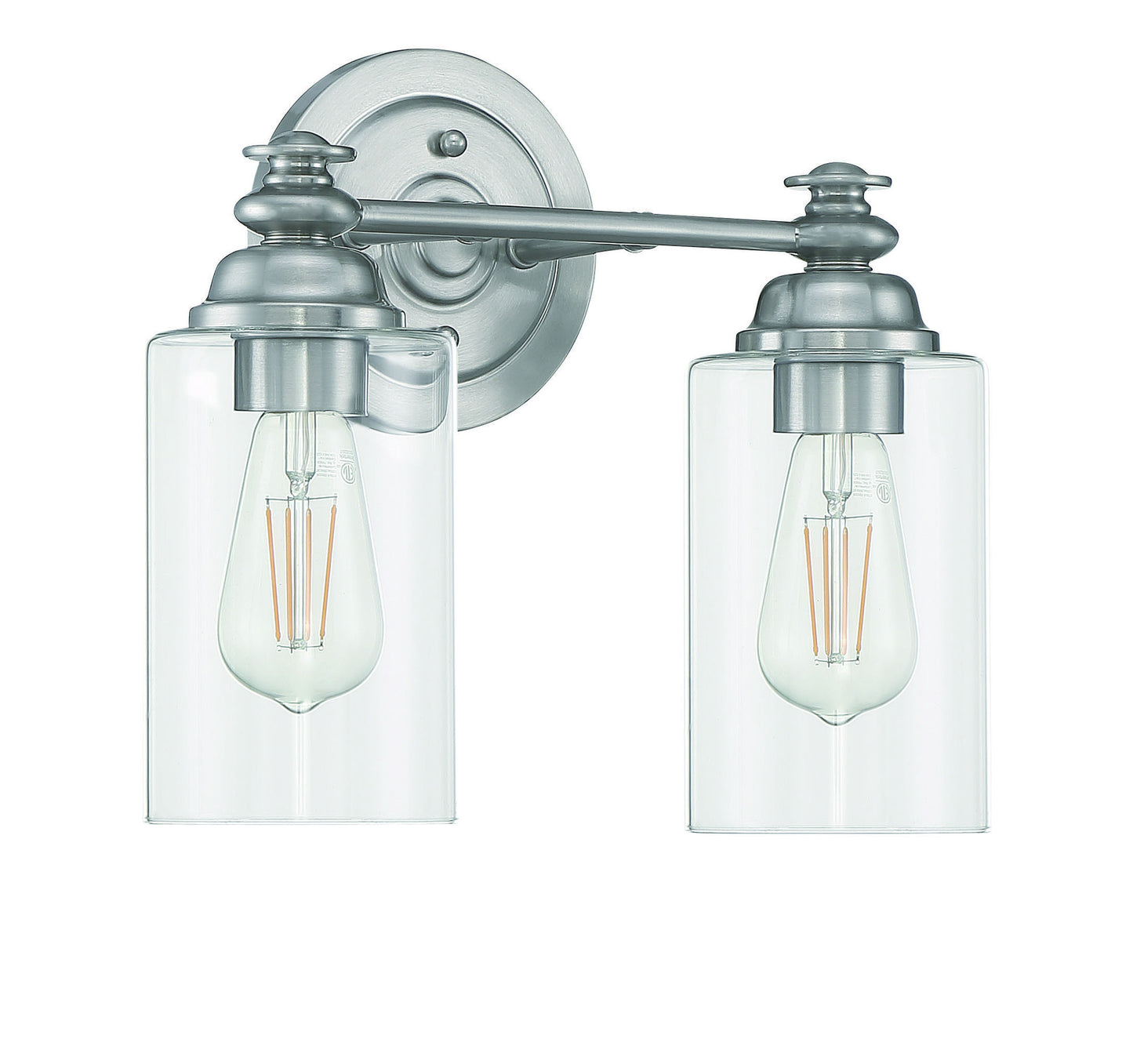 Dardyn 2 Light Vanity in Brushed Polished Nickel, 49802-BNK-C