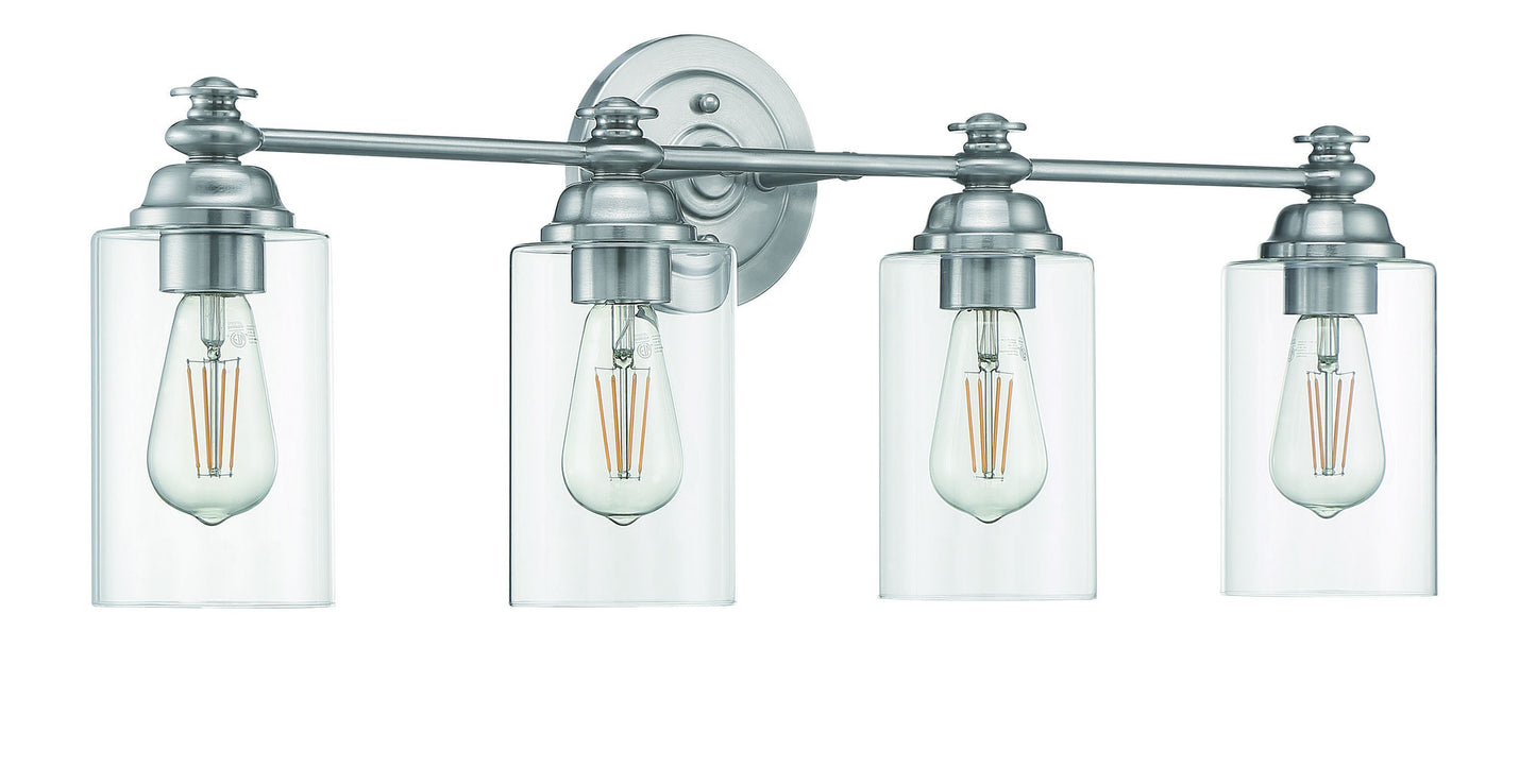 Dardyn 4 Light Vanity in Brushed Polished Nickel, 49804-BNK-C