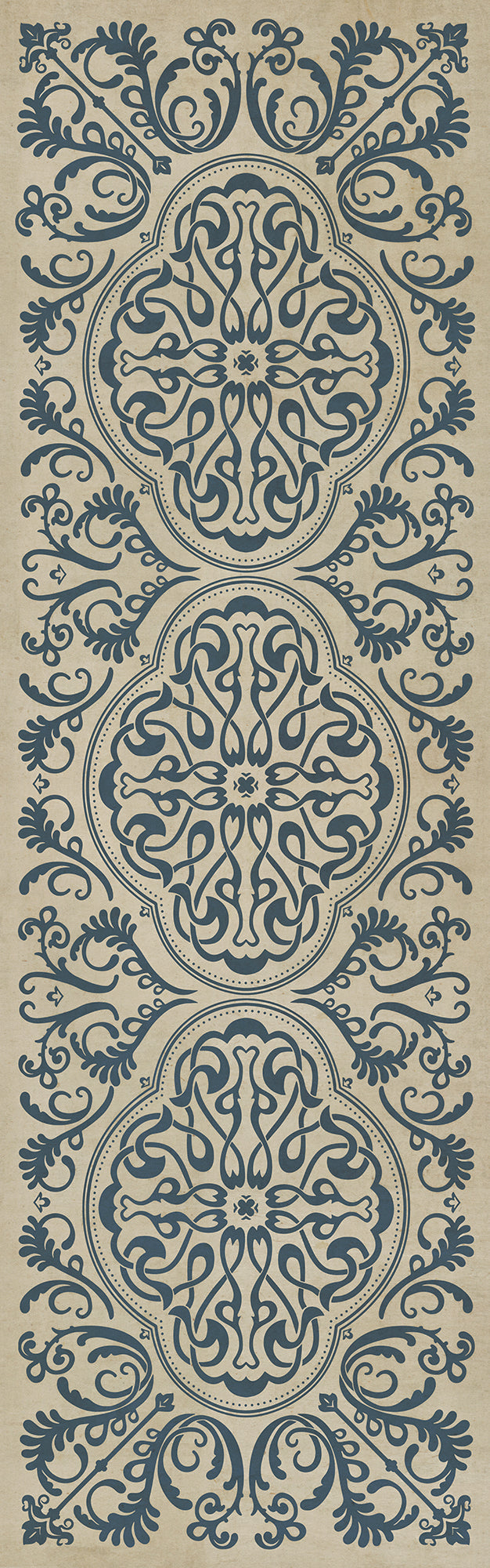 Pattern 39 Gin Rummy 36x115 Vintage Vinyl Floorcloth