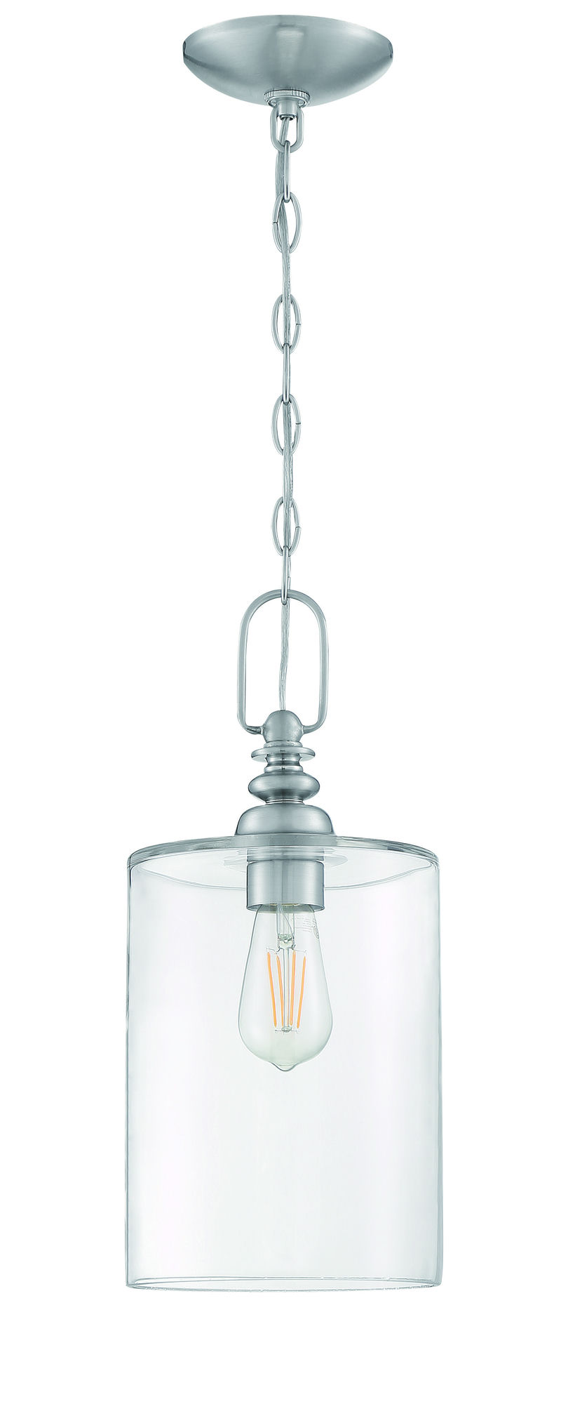 Dardyn Mini Pendant 1 Light Brushed Polished Nickel, 49891-BNK-C