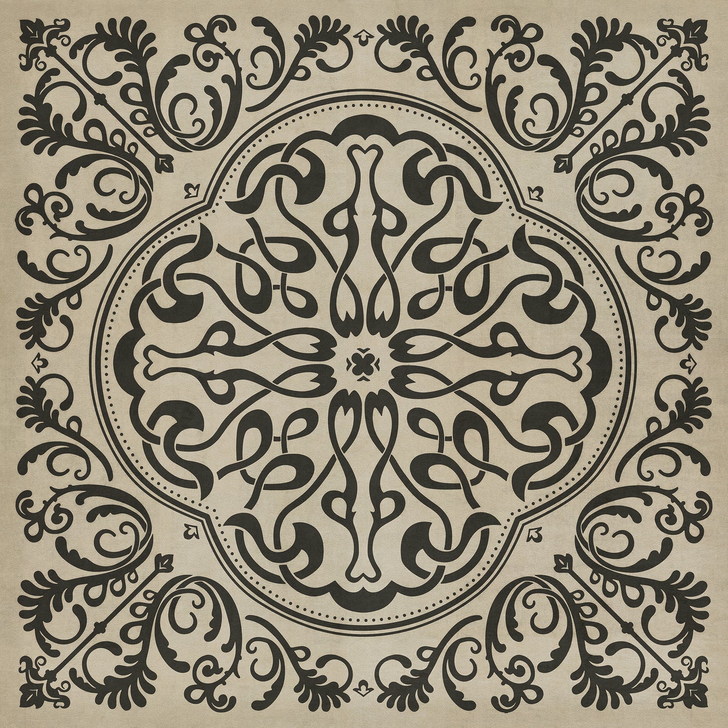 Pattern 39 Texas Hold'Em 60x60 Vintage Vinyl Floorcloth