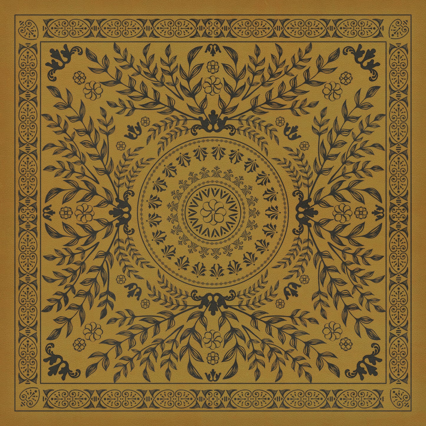 Pattern 40 Alhambra 36x36 Vintage Vinyl Floorcloth