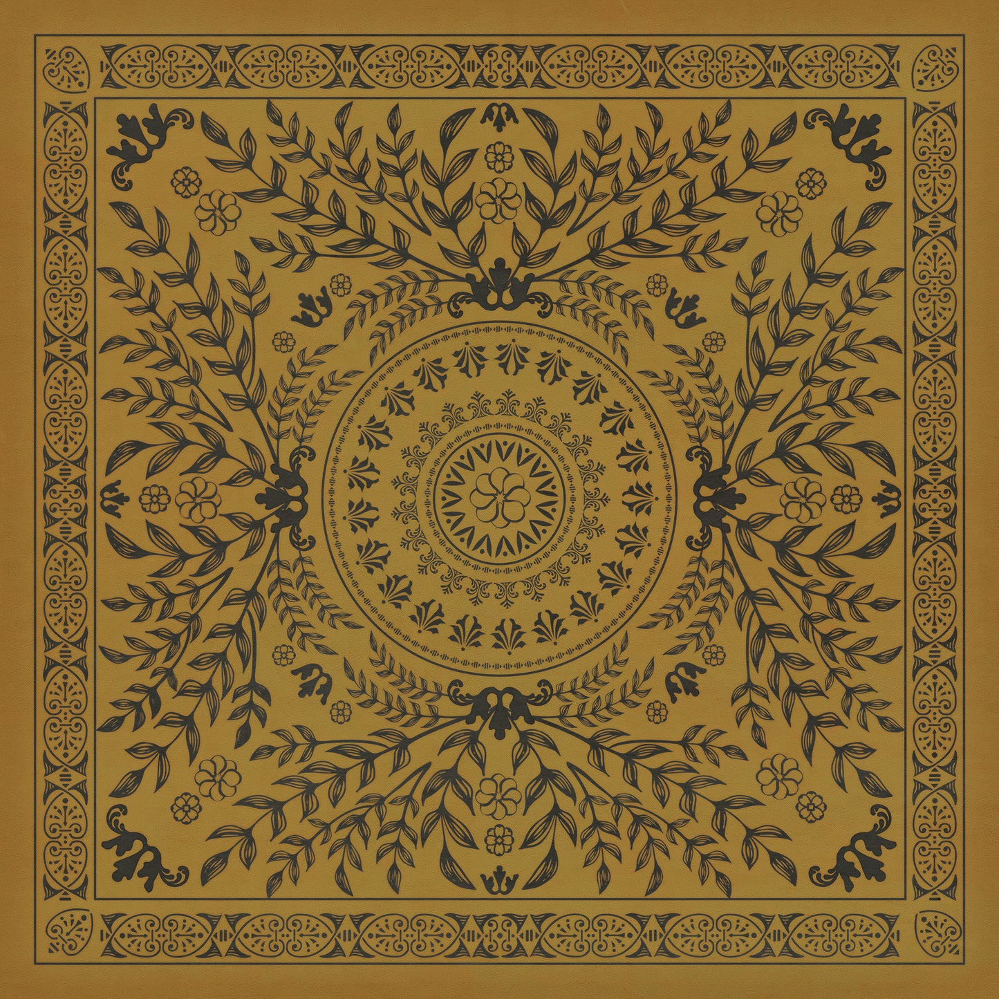 Pattern 40 Alhambra 72x72 Vintage Vinyl Floorcloth