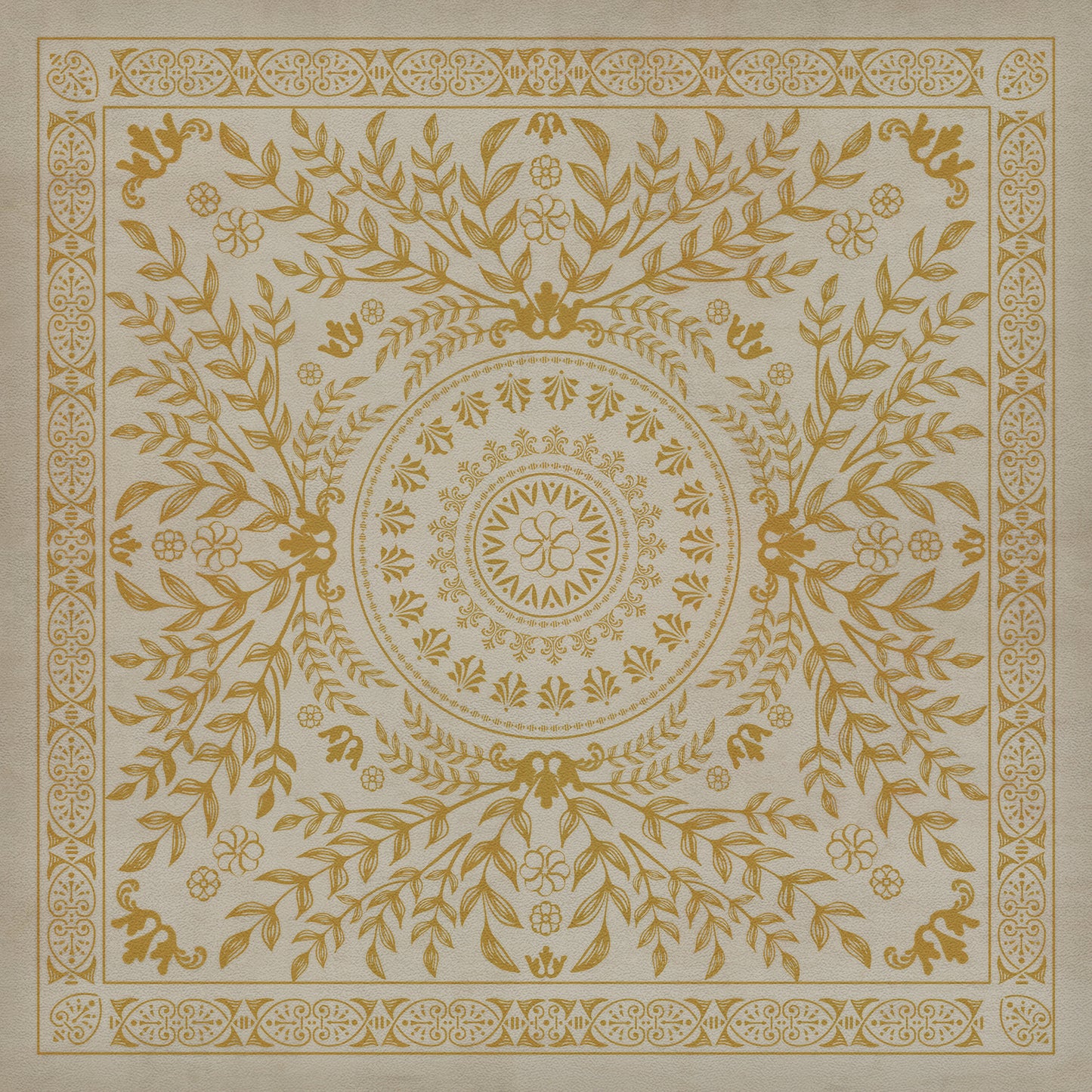 Pattern 40 Versailles 36x36 Vintage Vinyl Floorcloth