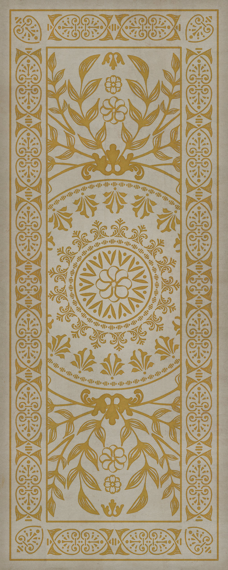 Pattern 40 Versailles 36x90 Vintage Vinyl Floorcloth